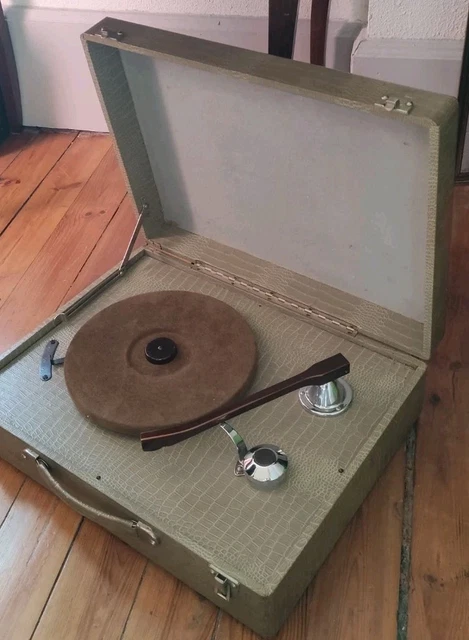 Électrophone Vintage JOBOPHONE Années 60 – Valise Aspect Crocodile – Marque Claude