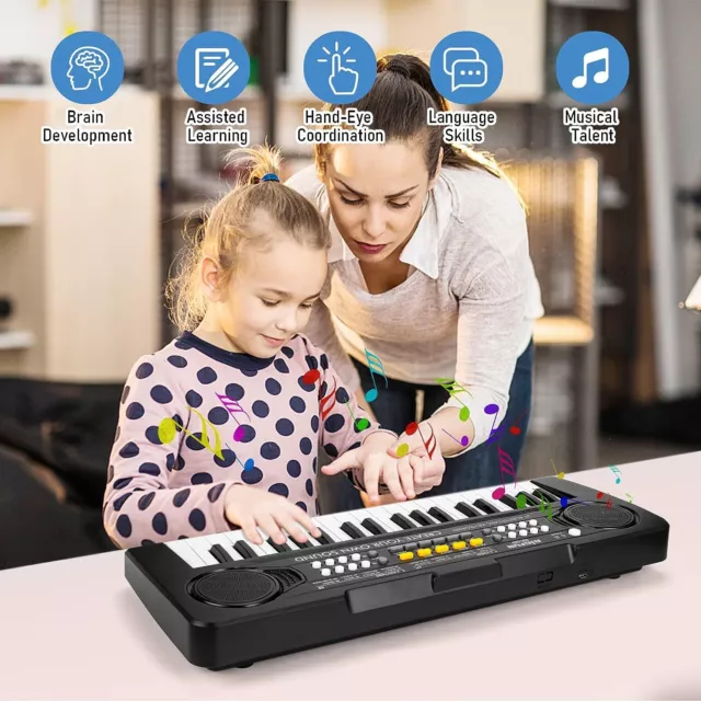 37 Keys Electronic Piano Keyboard Music Key Board with Mic Educational Toys Gift 3