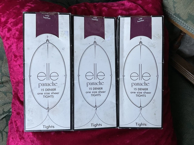 Collant Uni Elle Panache Satin 15 Deniers - Taille Unique, Neuf Avec étiquettes