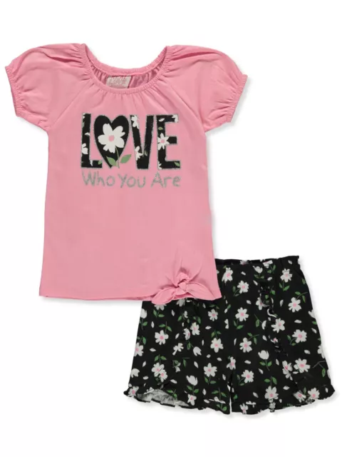 Real Love Girls' 2-Piece Daisy Shorts Set Outfit