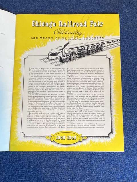 Chicago’s Railroad Fair Official Guide Book   1846-1948 4
