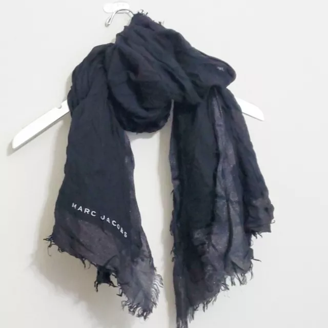 Marc Jacobs Black And Gray Scarf