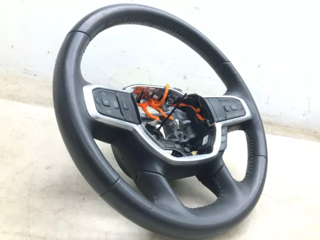 2019-2023 Dodge Ram 1500 Oem Laramie Leather Wrapped Steering Wheel Black W/Heat
