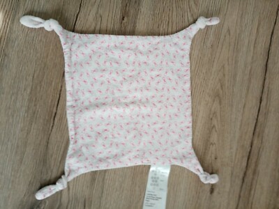 Doudou DOUDOU CARRE PLAT ROSE MOTIF NOEUD PAPILLON VERTBAUDET 