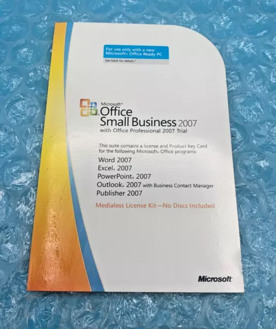 Microsoft Office Small Business 2007 Medialess License Kit Word Excel PowerPoint