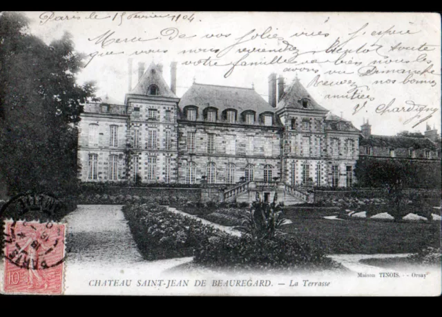 SAINT-JEAN-de-BEAUREGARD (91) TERRASSE du CHATEAU avant 1904