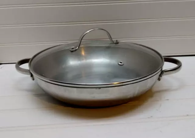 Revere Ware Proline Skillet 10" Copper Core Stainless 2 Qt Braiser Fry Pan & Lid