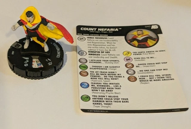 WizKids Marvel Heroclix Avengers/Defenders War Count Nefaria #040 NM