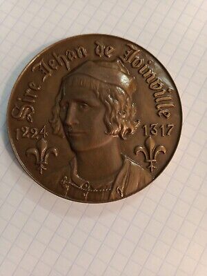 Médaille Bronze Dire Jehan De Joinville Haute Marne  Blason fleur de lys 