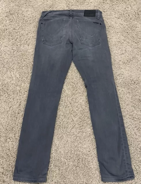 Hudson Men's  Gray Sartor Slouchy Skinny Buttonfly Jeans Size 30