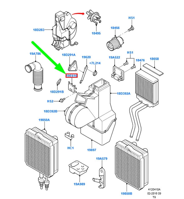 Klimaanlage Heizung Motor Zahnradsatz Für Ford Transit & Galaxy - Original YC1H-19E616-AC