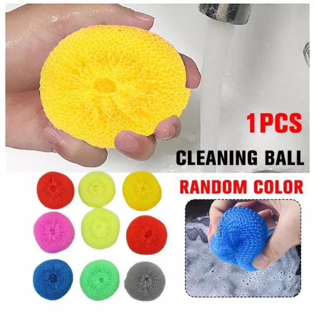 Dish Pot Plastic Scouring Washing Cleaning Scrubber Sponges Scrubbing Pads HoU1≡