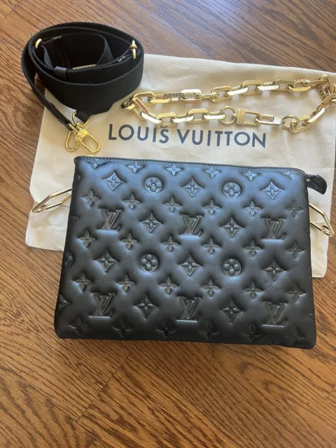 Louis Vuitton LV GHW Coussin PM Shoulder Bag M22398 Lambskin Leather Creme  White