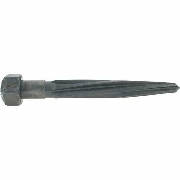 Made in USA 11/16" Reamer Diam, 3/8" Small End Diam, 1-1/16" Hex Shank, 4-1/2...