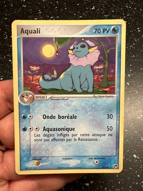 Pokemon Aquali Card 25/100 Rare Ex French Sandstorm Vf fr