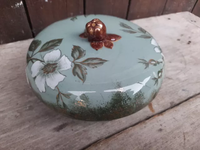 bonbonnière ancienne signée ceramique Gien
