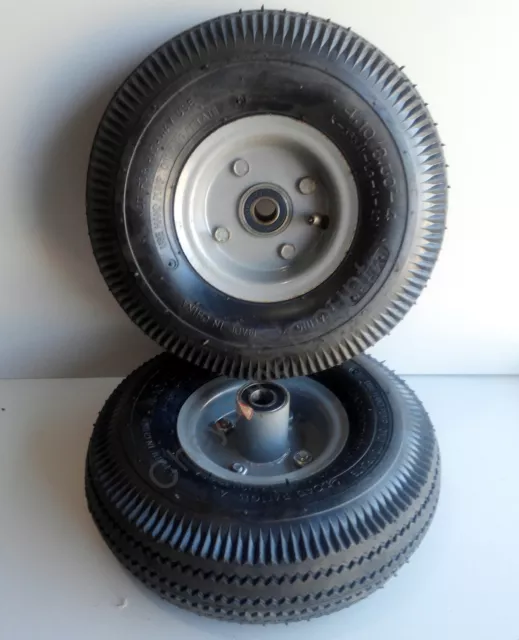 (2) Lot 4.10/3.50-4 Hand Truck Air Tire with InnerTube Offset Split Hub 5/8" ID