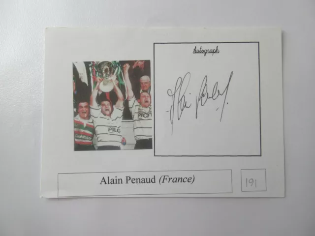 Autographe Alain Penaud sur carte Rugby 4