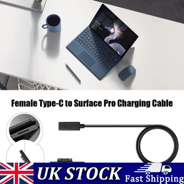 For Microsoft Surface Pro 7/6/5/4/3 Charging Cable USB Type C PD Power Cord Wire