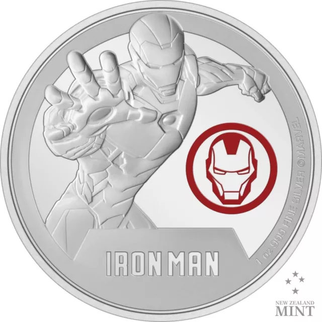 2024 Niue Marvel Classic Superheroes Iron Man 1 oz Silver Colorized Proof Coin