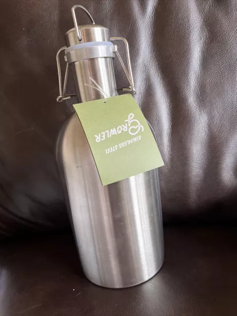 new tag 64 Oz Stainless Flip Top Beer water Growler bottle container