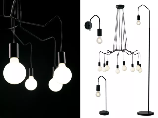 Minimalistische Lichtdesign Lampen schwarz für Wohnzimmer, Esszimmer & den Flur