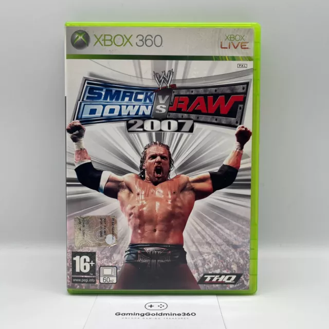 SmackDown vs Raw 2007 Xbox 360 Italiano Completo PAL THQ Microsoft OTTIME CONDIZ