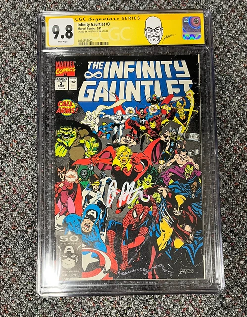 Infinity Gauntlet #3 CGC 9.8 SS Jim Starlin with George Perez Label
