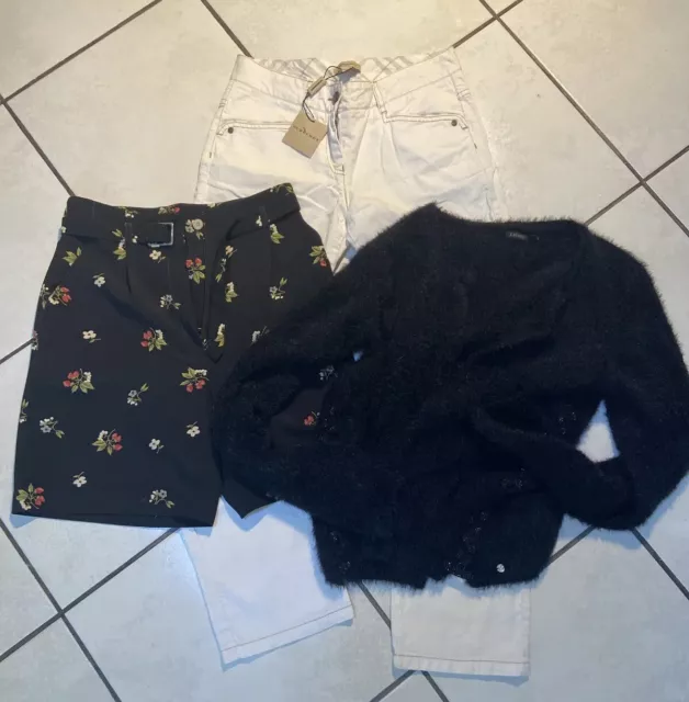 Lot De Marques Fille 12 Ans Pantalon Blanc Burberry Short Cacharel Veste Ikks