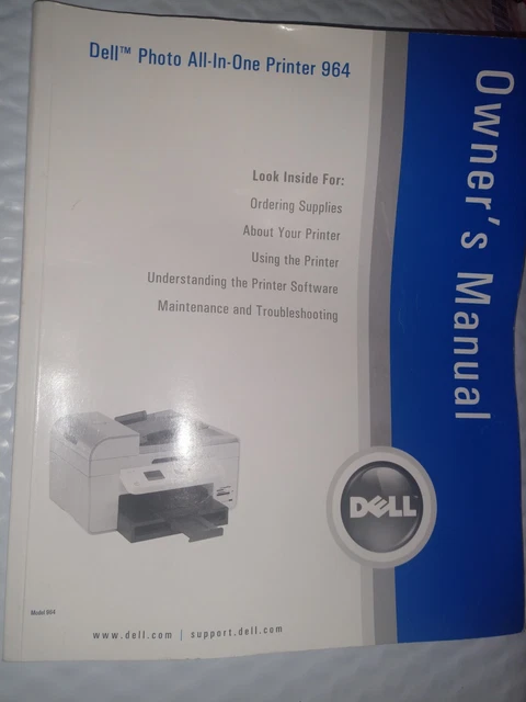 DELL 720 DIGITAL PHOTO INKJET COLOR PRINTER MANUAL Book Only