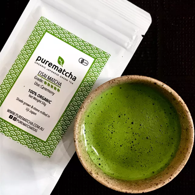 ORGANIC Japanese Uji Matcha Green Tea Powder - PUREMATCHA EISAI CEREMONIAL Grade