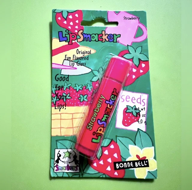 VHTF Vintage Bonne Bell Lip Smacker STRAWBERRY Original Fun Flavored Gloss Balm