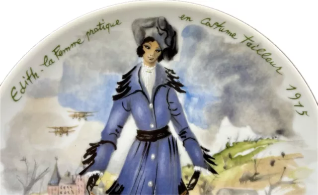 DARCEAU/LIMOGES COLLECTIBLE PLATE of EDITH “Femmes du Siecles”  incl. Paperwork 2