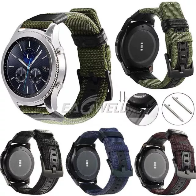 For Samsung Galaxy Watch Gear S3 SPORT 20/22mm Leather Nylon Watch Band Strap