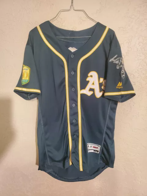 Men's Oakland Athletics Majestic Kelly Green Alternate Flex Base Authentic Collection Custom Jersey