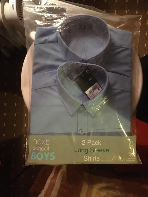 NEXT Boys Long Sleeve school Shirts Two Pack 4yrs 2