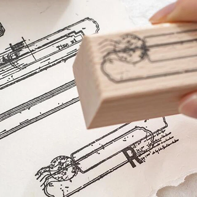 10 Tampons En Bois Pour Argile Et Scrapbooking - Motifs Décoratifs Pour DIY, Cartes, Journaux