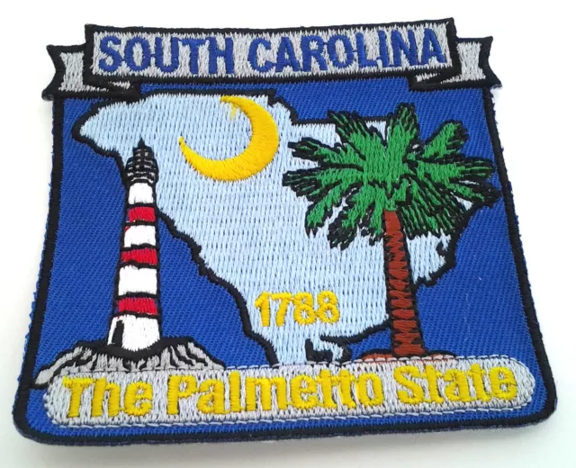 SOUTH CAROLINA STATE MAP (3-1/2") Biker Patch PM6741 EE