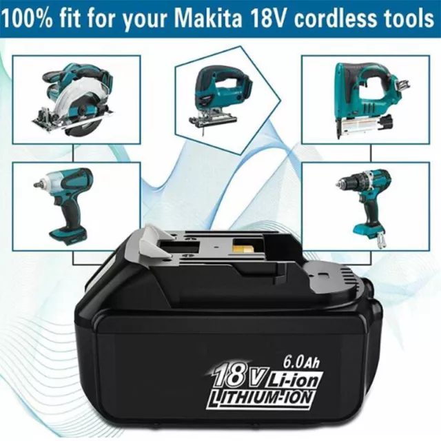 8.0Ah For Makita BL1830 LXT Li‑Ion Cordless 18V BL1850 BL1860 Lithium Battery UK 3