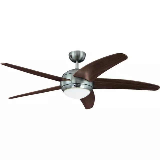 Ventilateur de plafond Westinghouse Bendan 5 pales ( x H) 132 cm x 360 mm marron