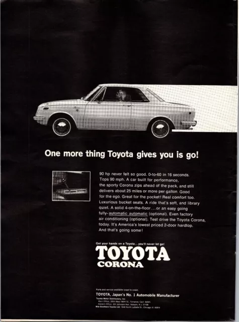 1969 Toyota Corona Print Ad