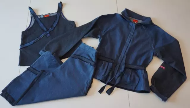 Marese Ensemble 3 Pieces Veste Jupe Bustier Bleu Printemps Ete Fille 10 Ans Ttbe