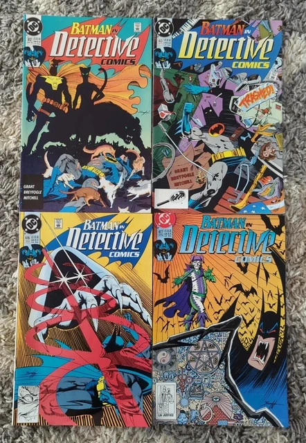 Lot Of 4 1990 Detective Comics #612 613 616 617 Bagged And Boarded