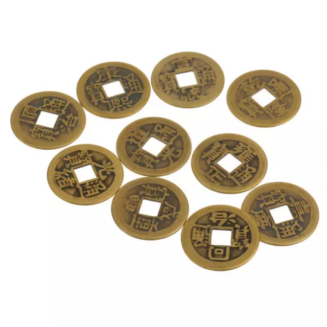 10 pezzi dieci monete antiche dell'imperatore cinese monete d'ottone fascino del