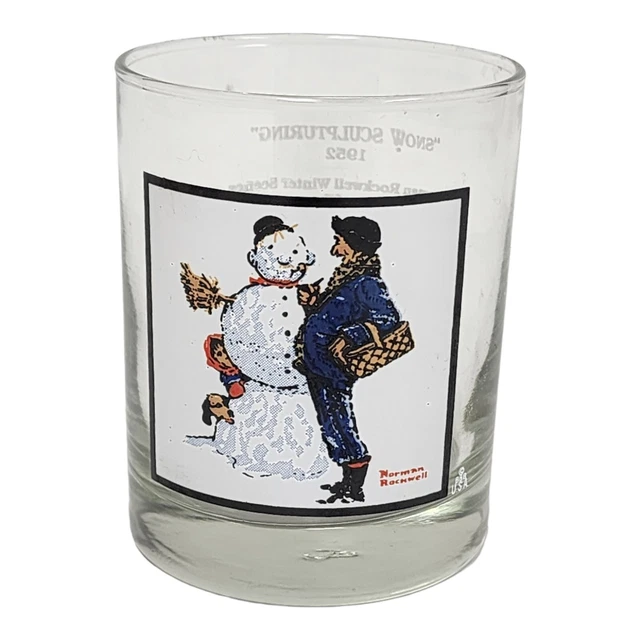 Norman Rockwell  1979 Arby's Pepsi Collector Series Glass Snow Sculpturing 1952