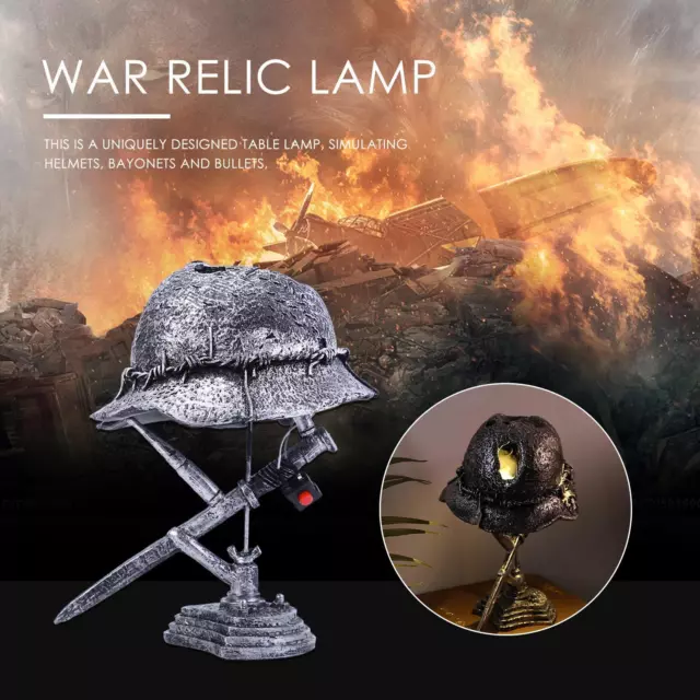 Fuaensm Lámpara en relieve de guerra para cascos, lámpara de combate con cascos,