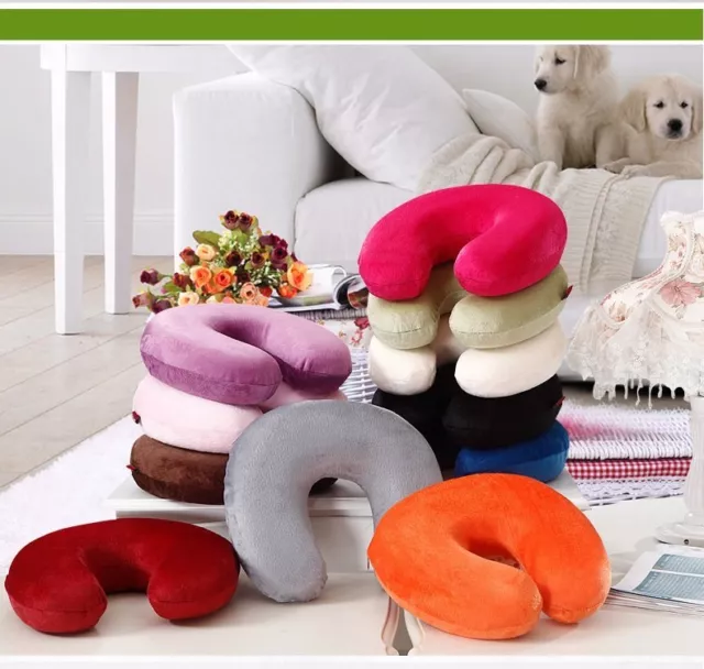 Carry Inflatable Support Soft Rest Neck Cushion Head U Shaped Air Pillow Flight