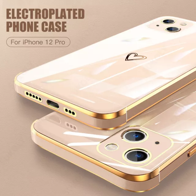 Handy Hülle für iPhone 14 13 Pro Max 12 11 XR XS 7 8 Case Plating Silikon Cover