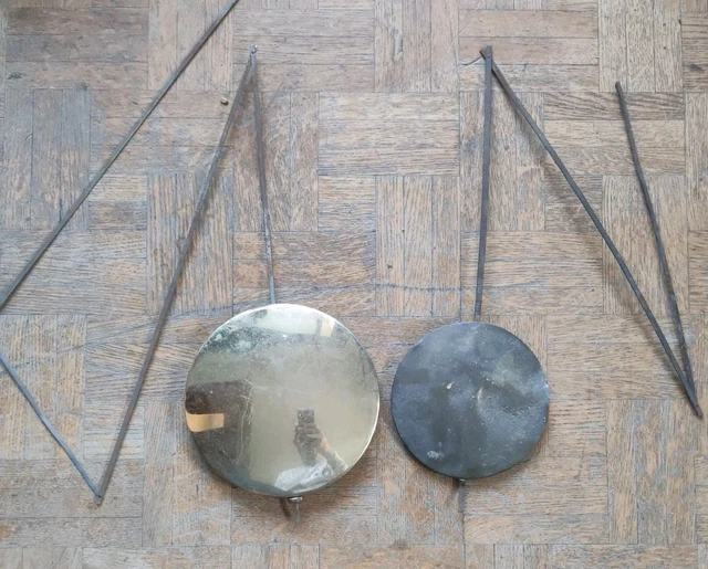 Pendule Mécanisme Comtoise XIXe – Pièce Horlogerie Tôle Noire Pour Restauration