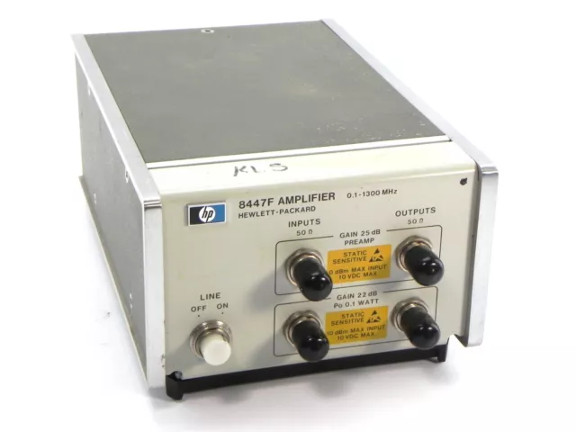 Keysight 8447F Amplifier, 100 kHz to 1300 MHz. BNC ports.